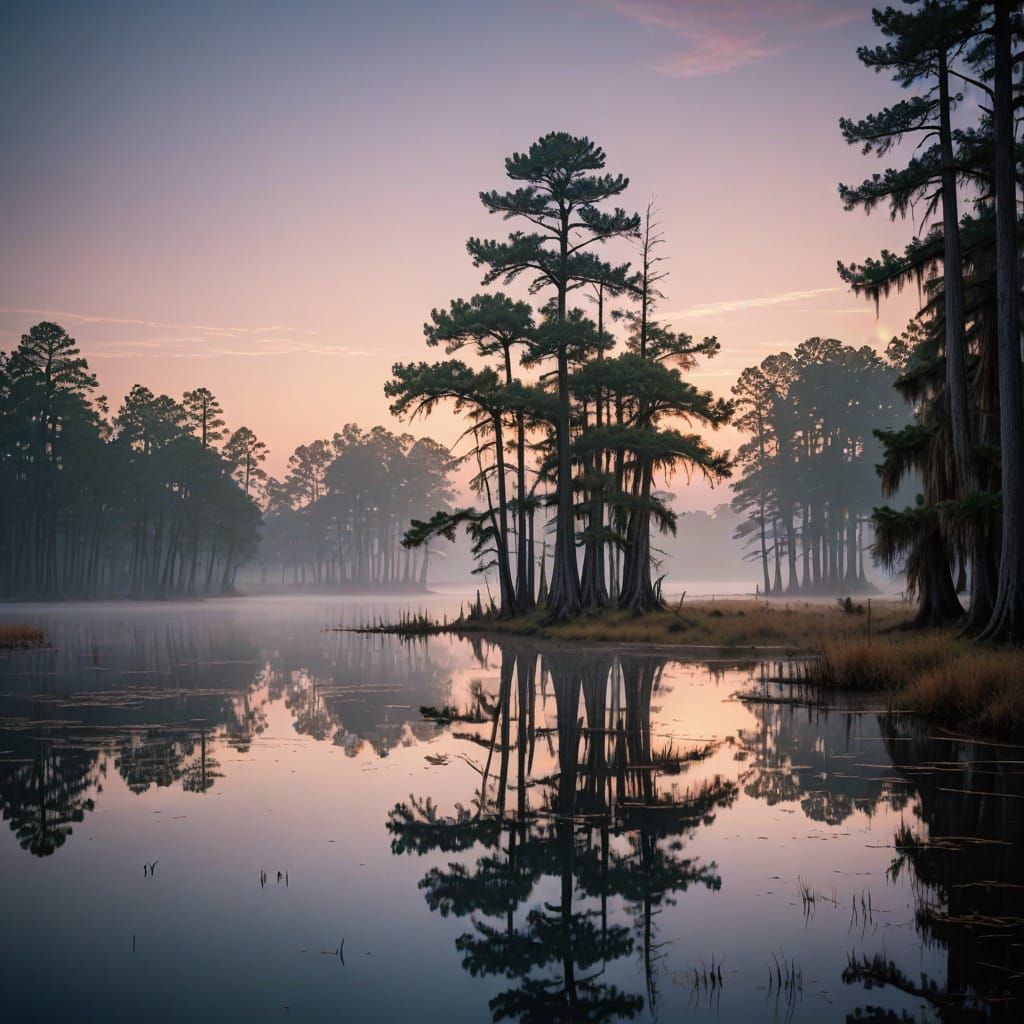 Tranquil Southern Wetlands at Twilight