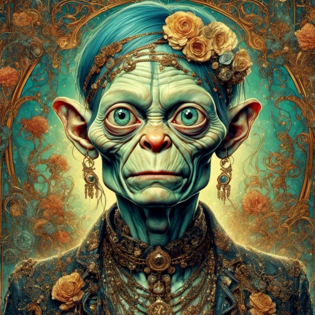Art nouveau punk Gollum
