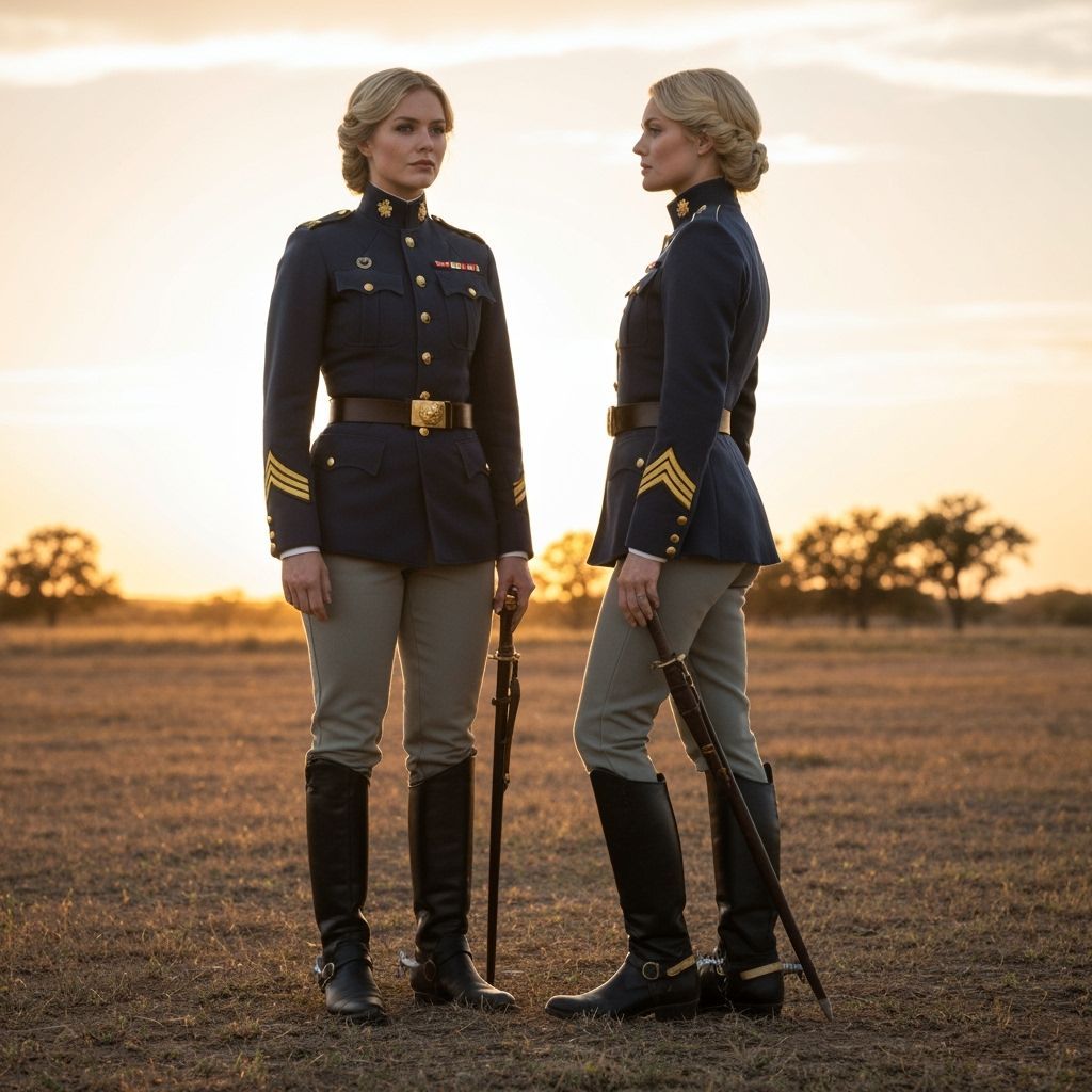 Cavalry Women: Full Length Portrait in Uniform