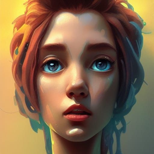 Hyperdetailed Spongebob Portrait in Art Nouveau Style