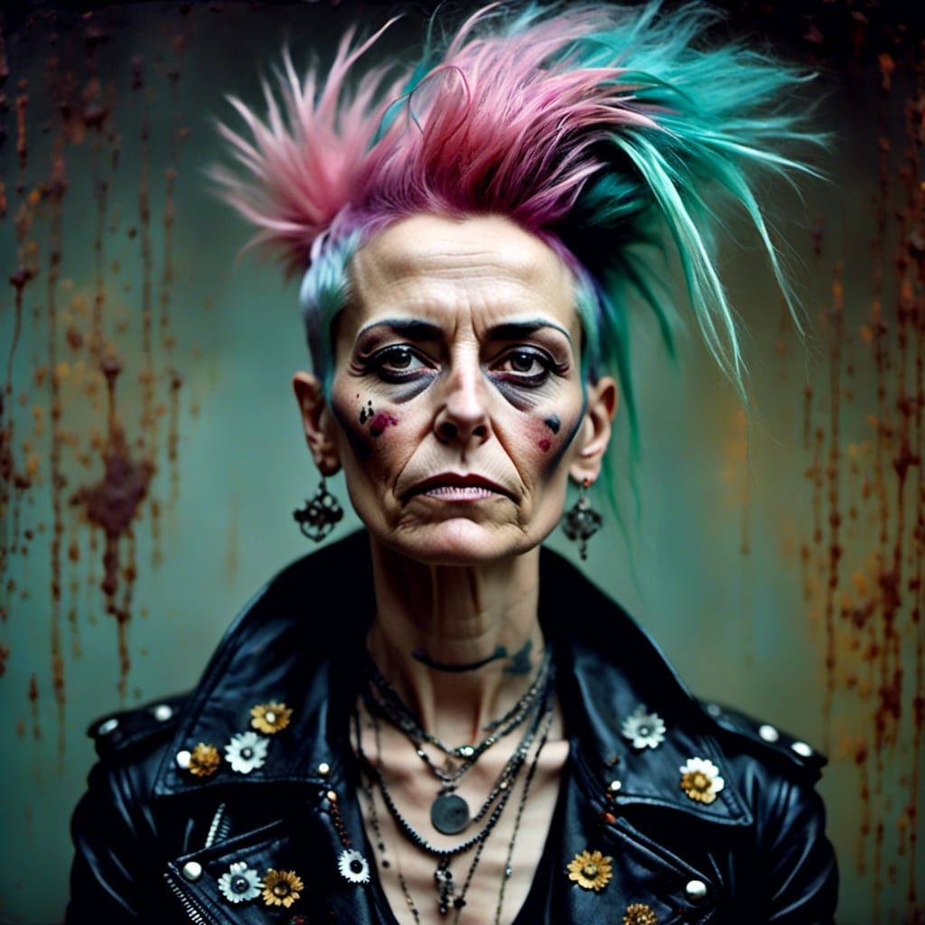 Middle-Aged Punk Woman Portrait