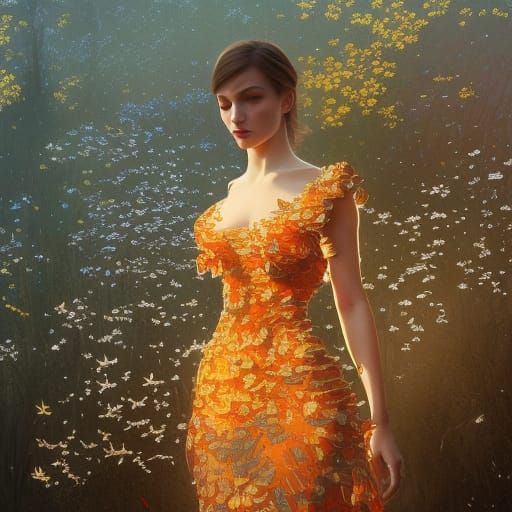 Butterfly Dress: 8K Resolution Concept Art
