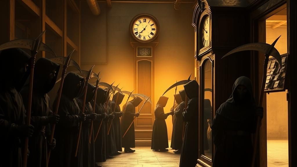 Reapers Clocking In: A Beksiński-Inspired Vision