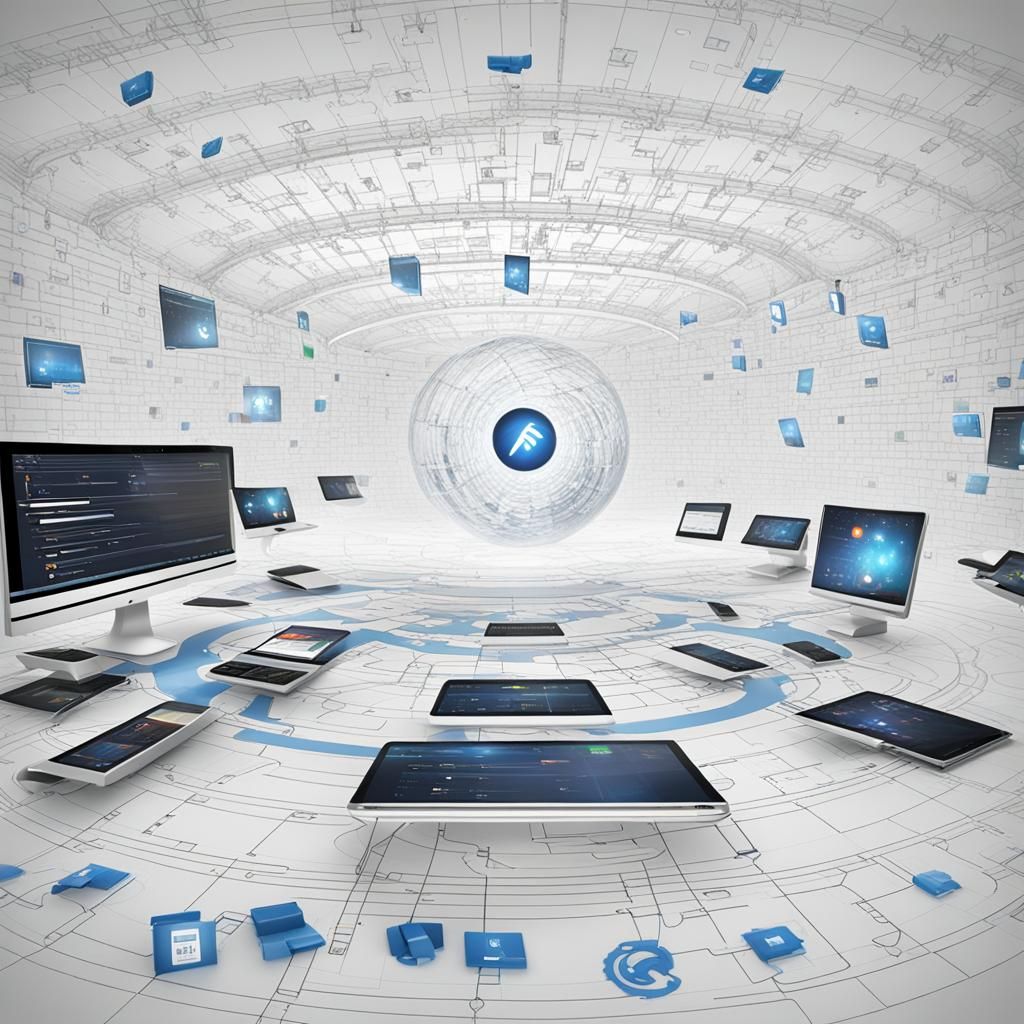 Next-Gen Browser: AI Interface in Detailed Matte Painting