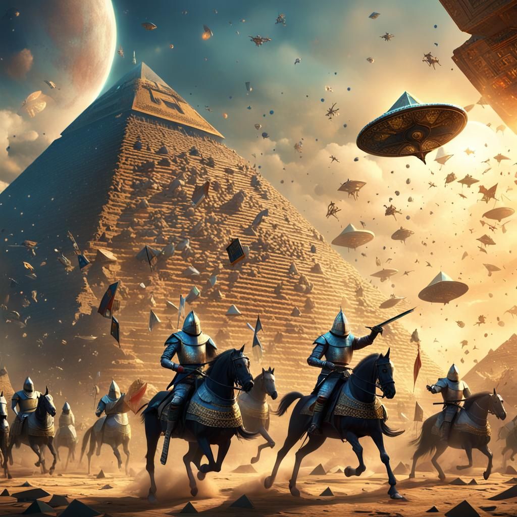 Medieval Knights vs UFOs in Ancient Egypt