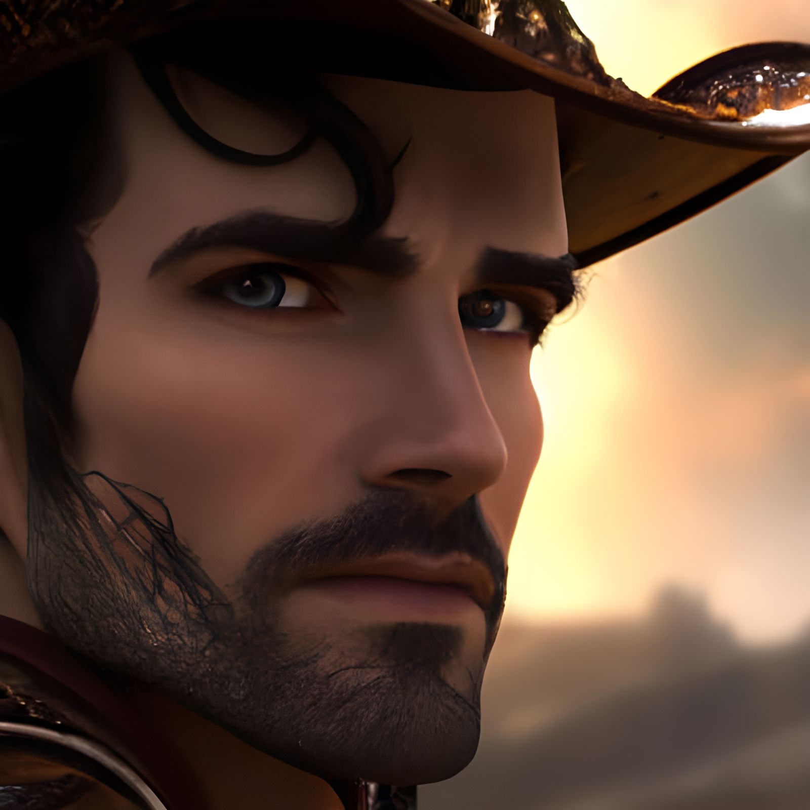 A rugged handsome cowboy