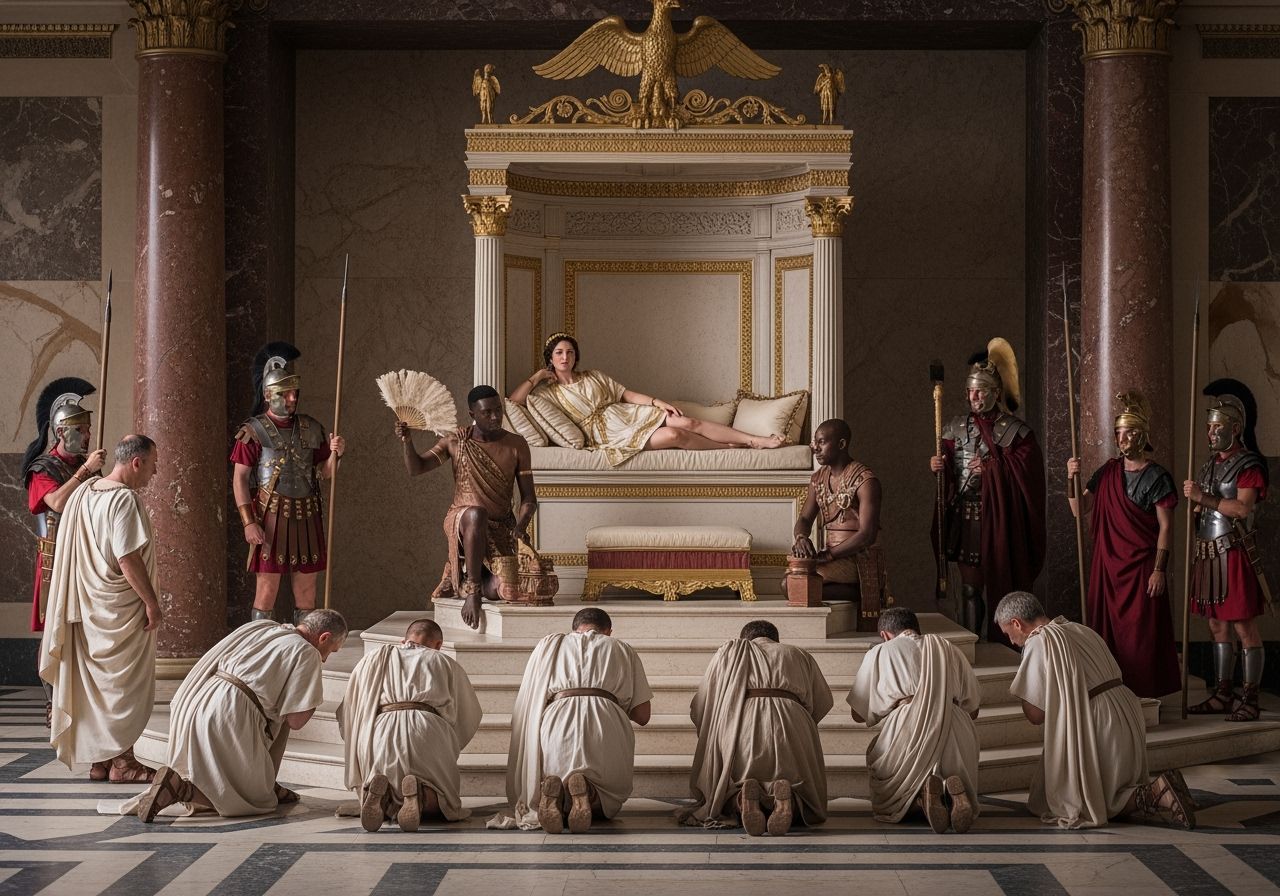 Luxurious Throne Room in Ancient Rome Palace