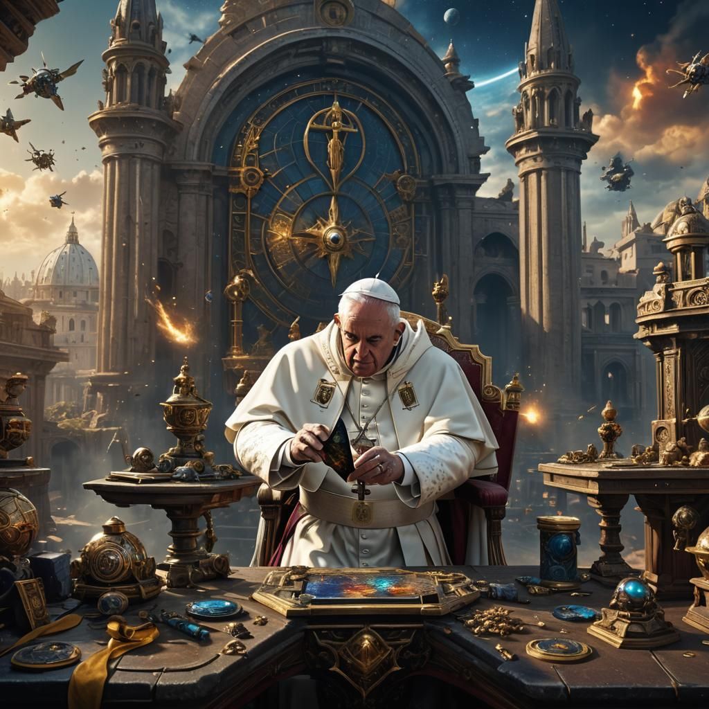 Pope Plays StarCraft: Detailed Matte Painting