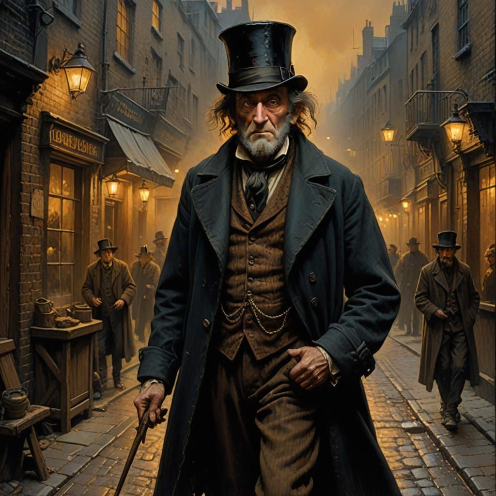 Ron Moody in his most famous role as Fagin from Oliver Twist
In the style of Barry Windsor-Smith