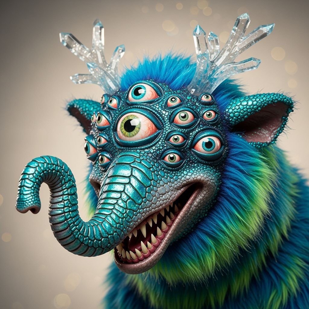 Iridescent Eyed Creature Portrait