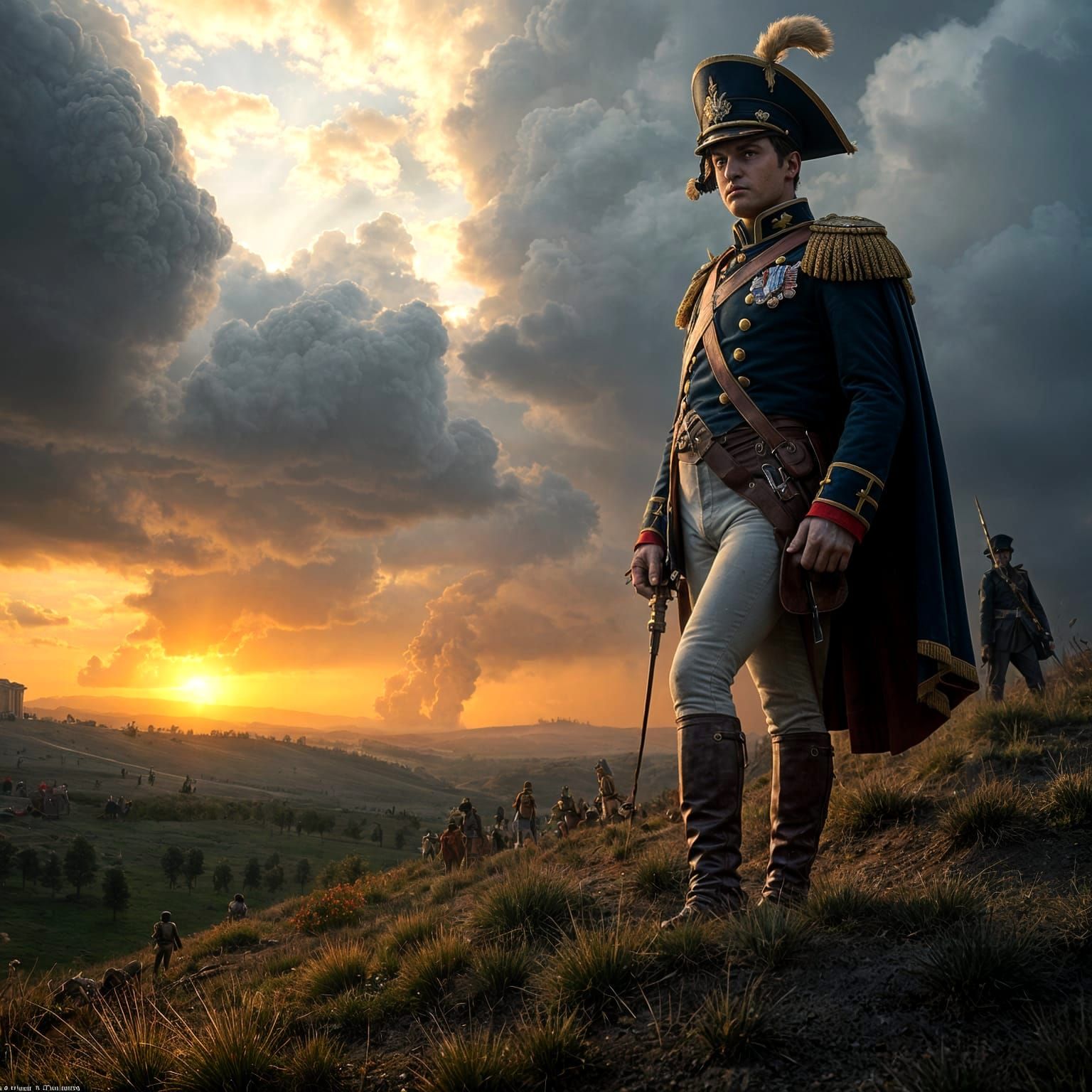 Napoleon Commands on Borodino Battlefield