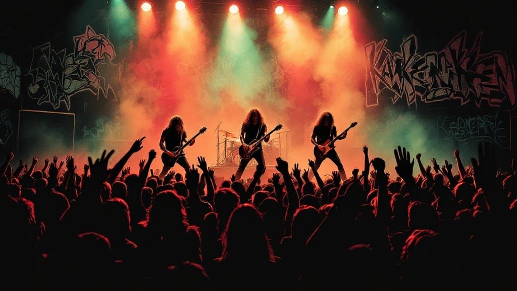 Hard-Rock Cockroach Band in Graffiti Venue