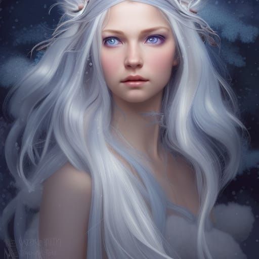 Enchanting Winter Elf Princess Portrait