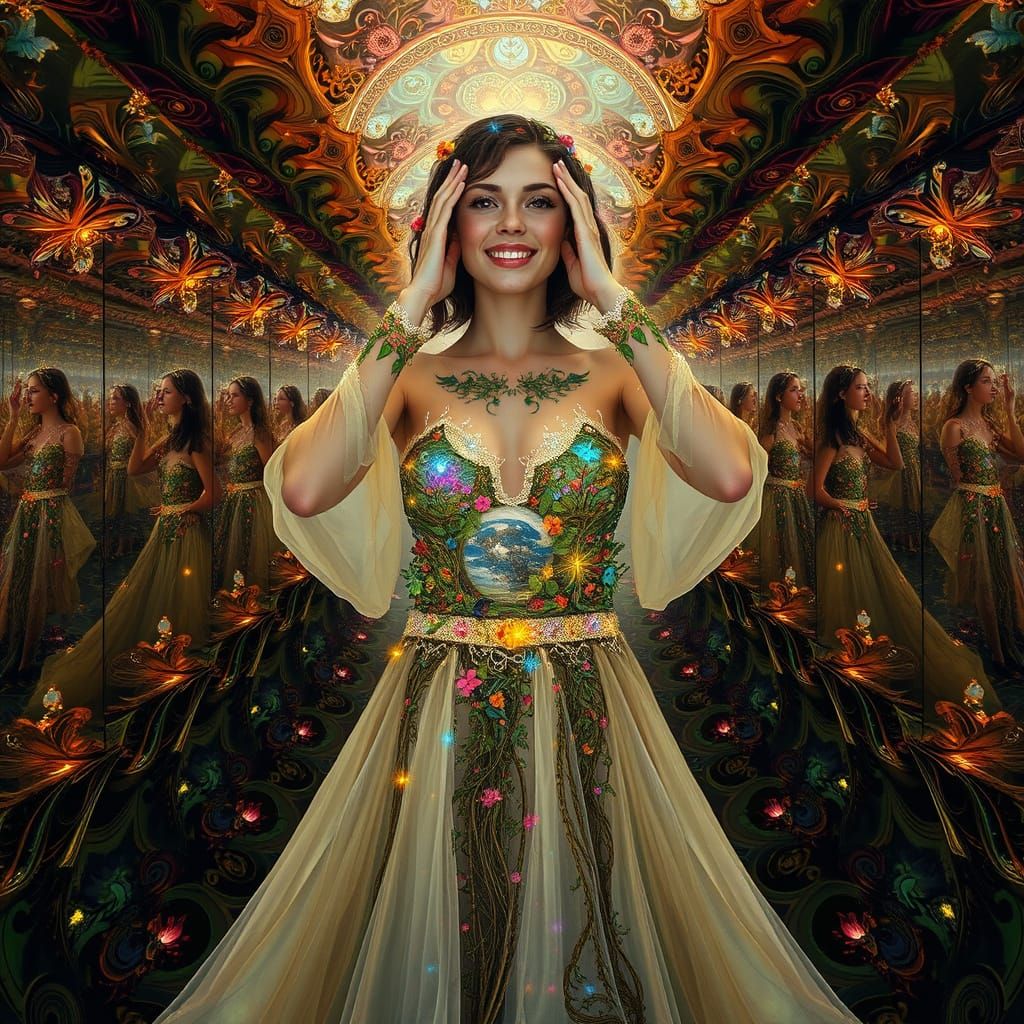 Bio-Art Woman: Interconnected Ecosystems in a Kaleidoscopic ...