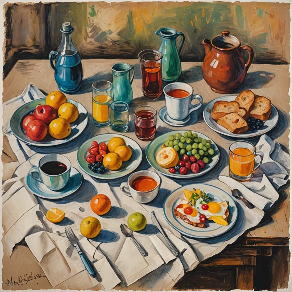 Still Life Breakfast of the artist