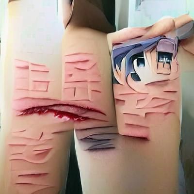 Anime Character Depicting Emotional Distress