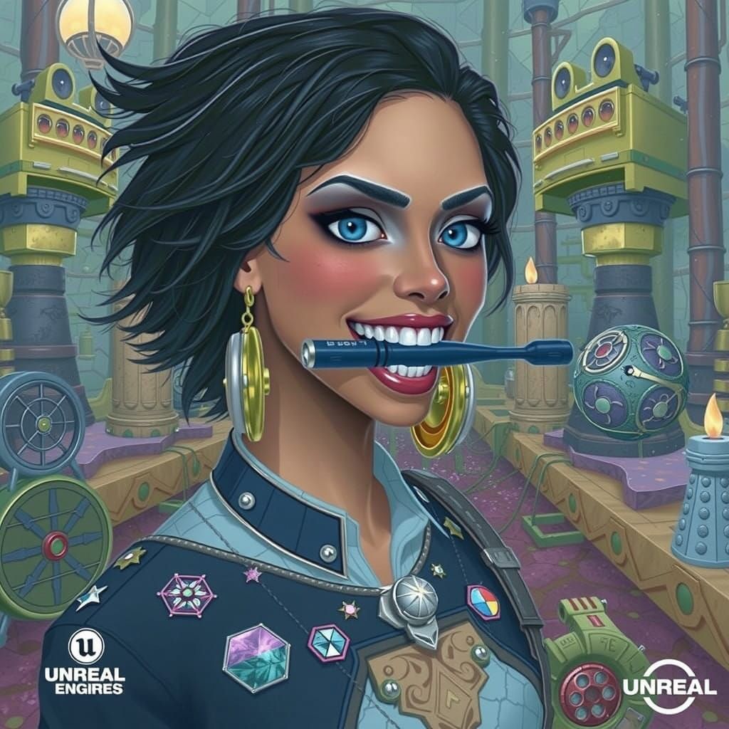 Confident Adventurer Wields Sonic Screwdriver in High-Fantas...