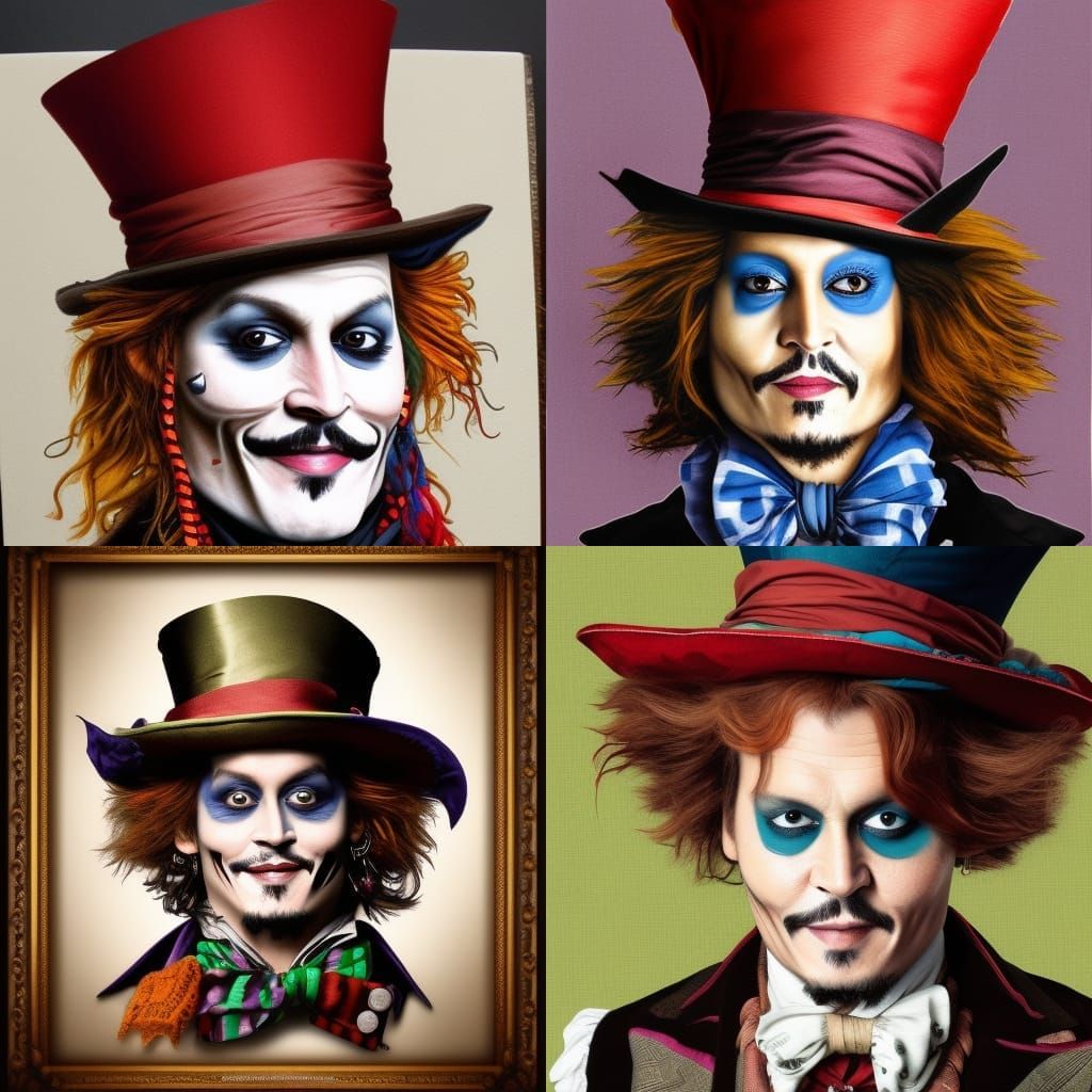 Johnny Depp Mad Hatter Portrait
