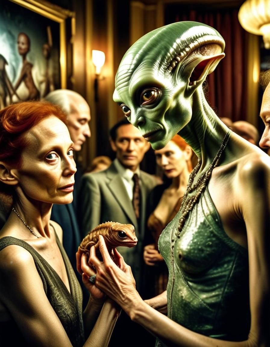 Exotic Pets and Elegant Parties: Hyperrealistic Alien Home