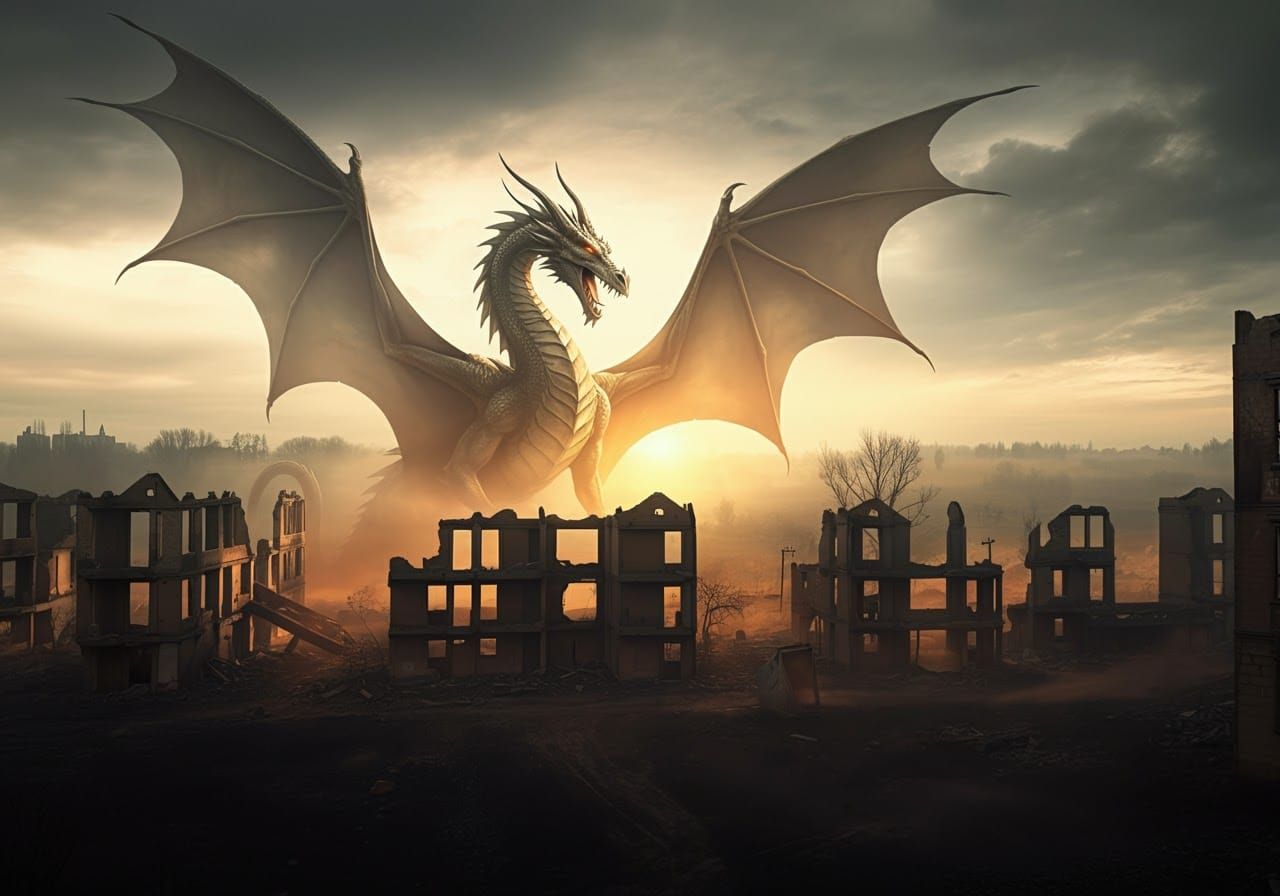 Dragon of Protection in Ethereal Smoke