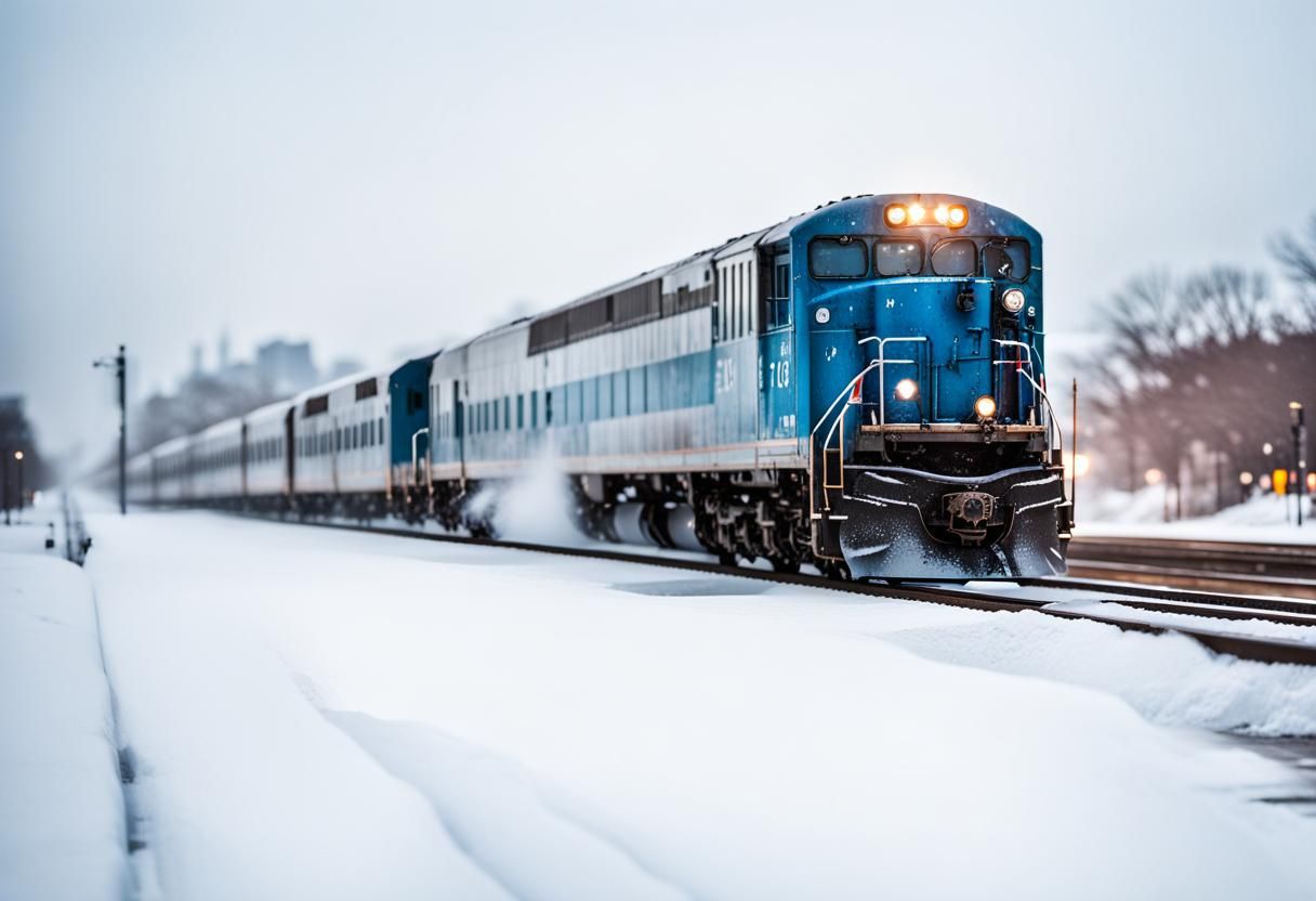 Chicago Train in Snow: Professional Photography
