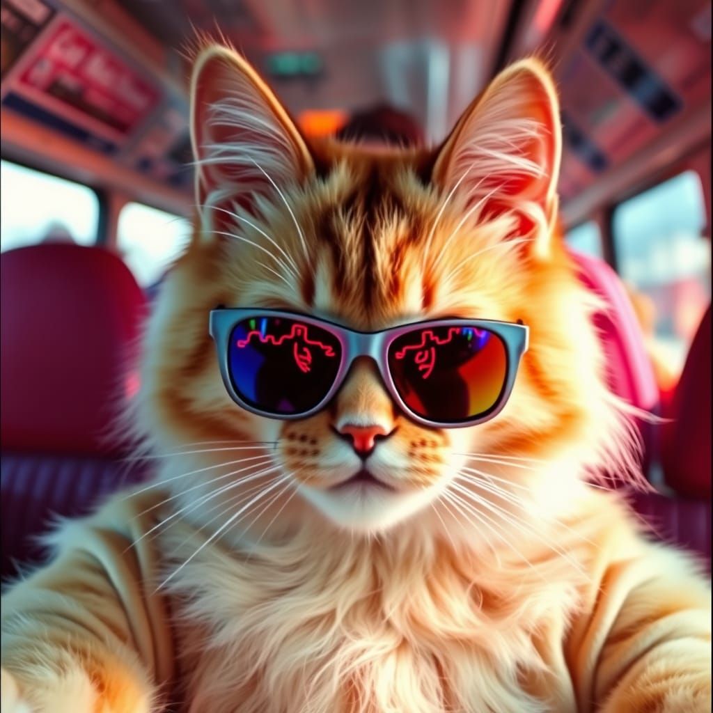 Cat with Sunglasses: 1980s Aerobics Adventure