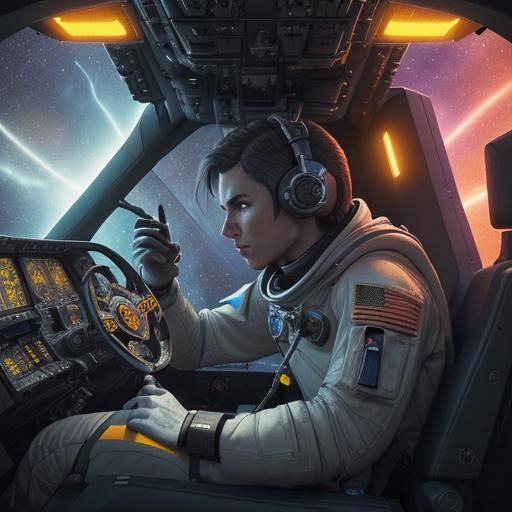 Hyperrealistic Spacecraft Landing on Earth