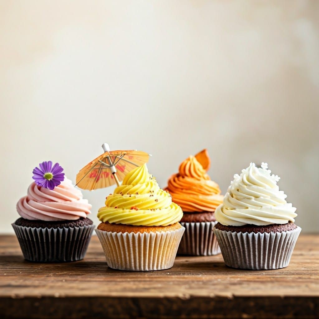 Seasonal Cupcakes in Rustic Woodland Setting