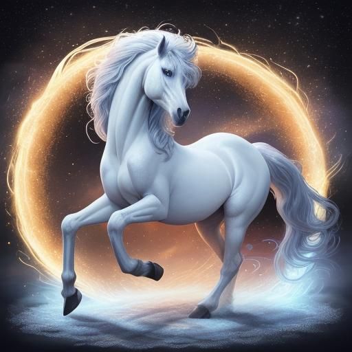 Majestic Horse Dancing Through Time and Space