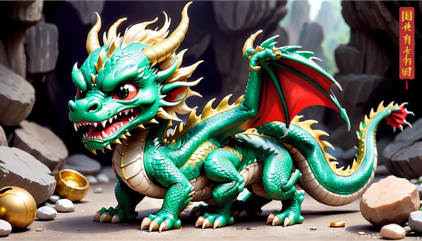 Chibi Dragon Body Repair with Clones in Fairytale Style