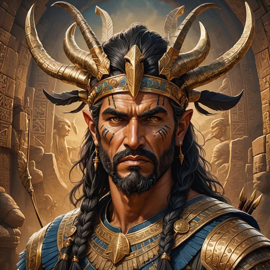 Ancient Mesopotamian Archon in Royal Attire