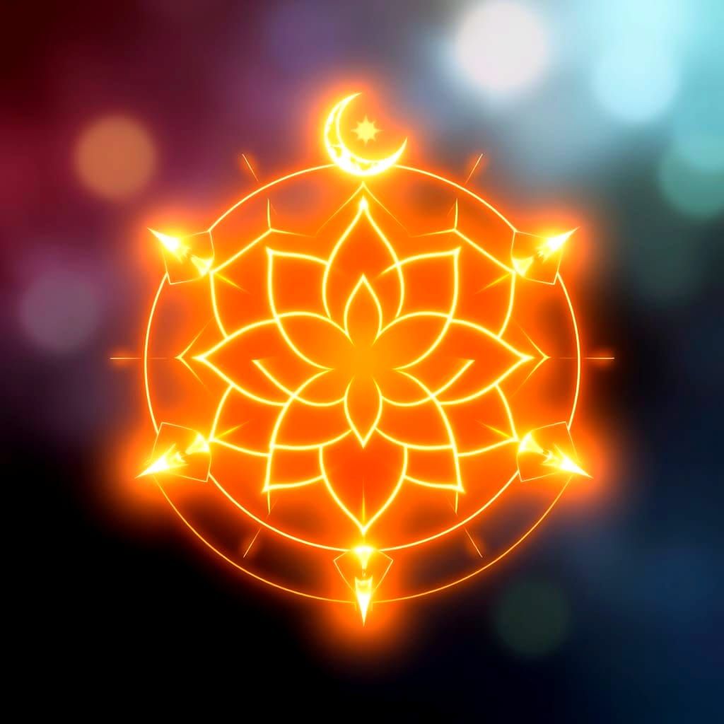 Surreal Goddess Sigil Radiates Warmth and Peace in Soft Glow...