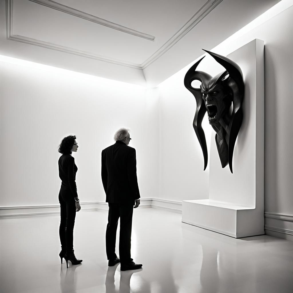 Hyperrealistic Demon Art at Modern Museum