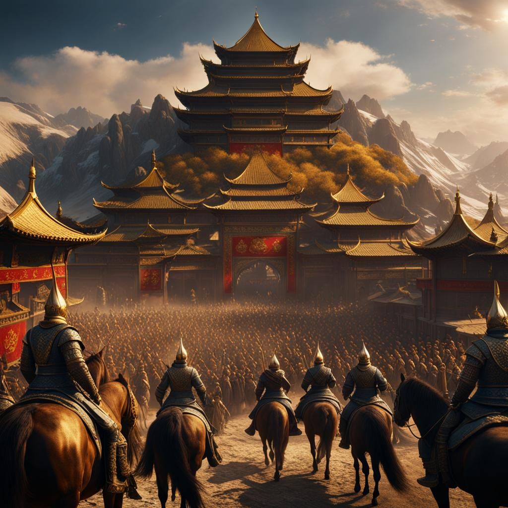 Mongol Golden Horde in Detailed Matte Painting