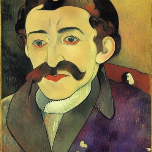 Grief-Stricken Vampire Lord in Post-Impressionist Style