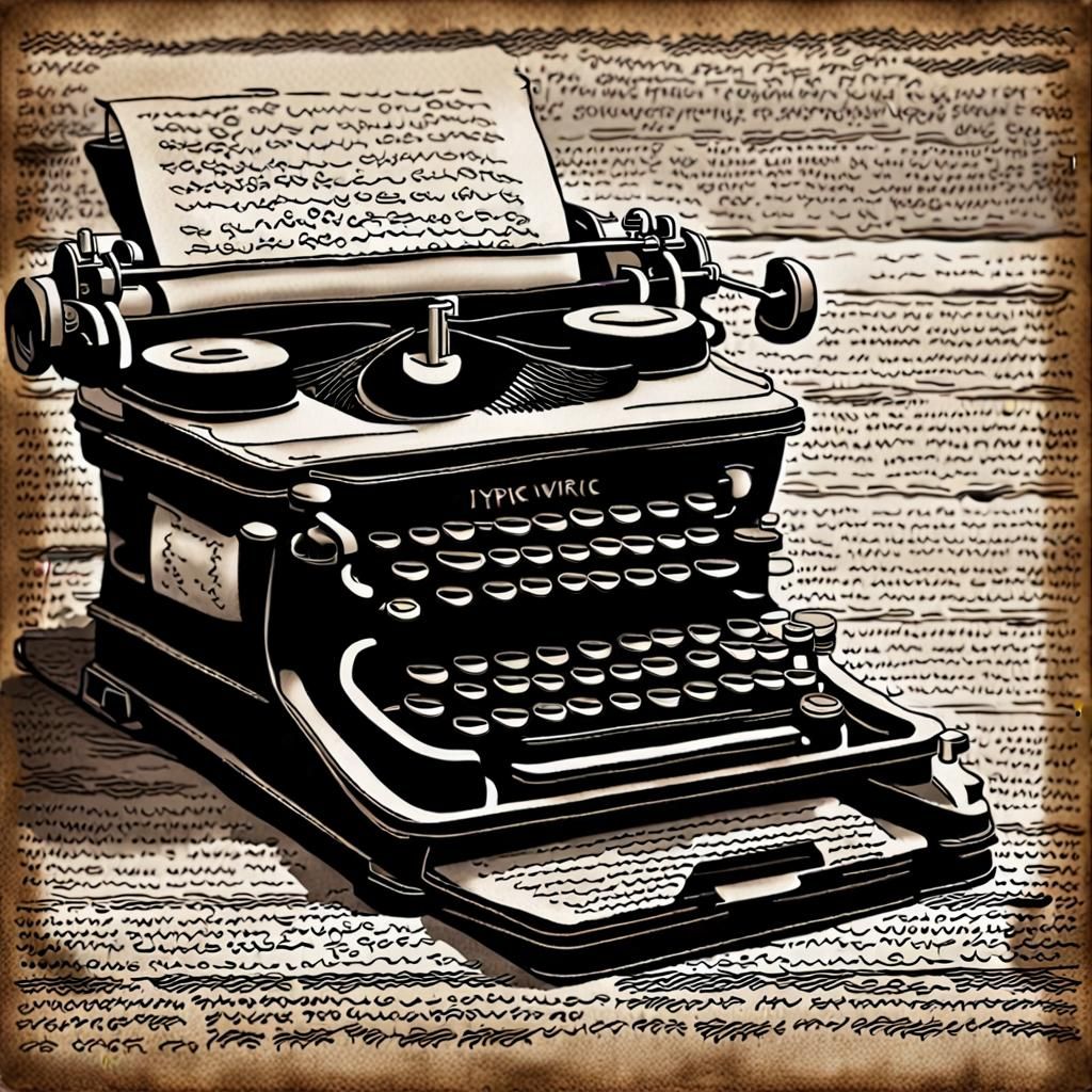 Hyperrealistic Typewriter Close-Up: Intricate Details in HDR