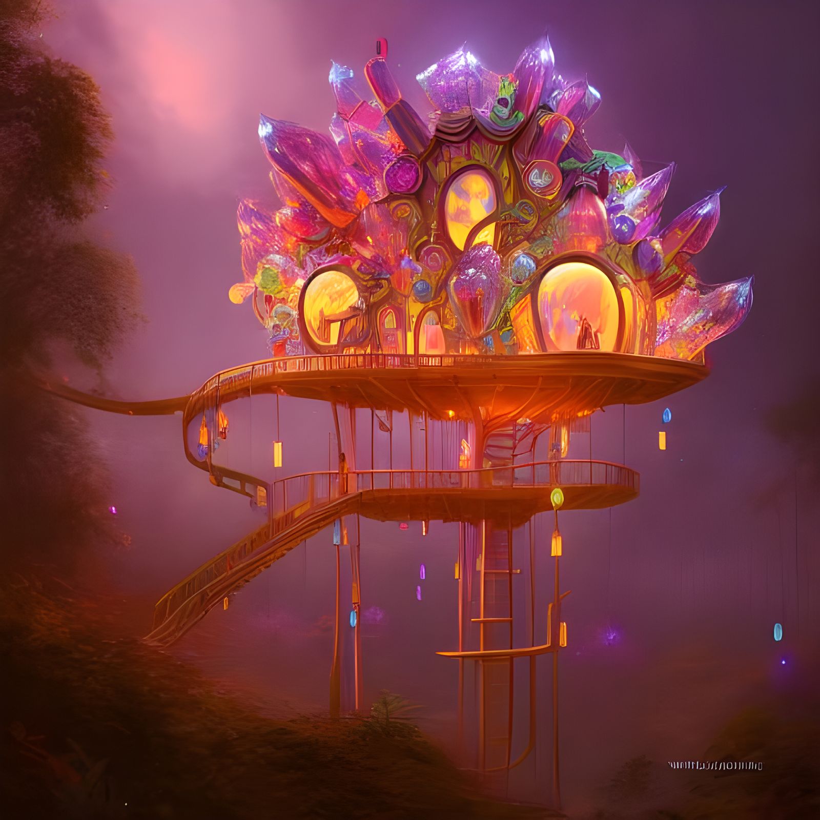 Lollipop Treehouse: A Sci-Fi Fantasy in Pastel