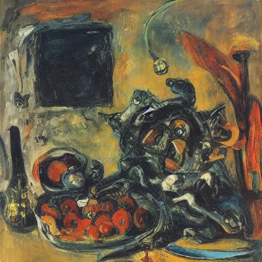 Mouse Remembers Youthful Bins: Nostalgic Painting