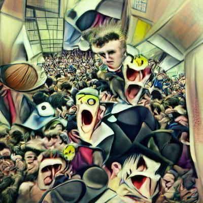 Madness in the Crowd: An Abstract Depiction