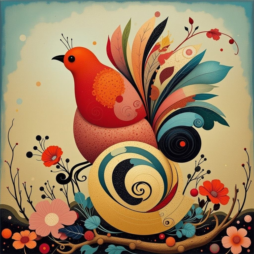 Abstract Cicada Song Illustration