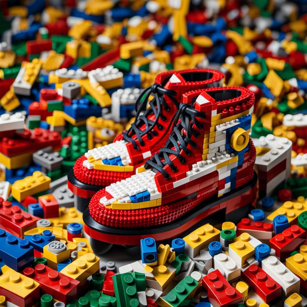 Elaborate Lego Shoes: Miniature Photography Masterpiece