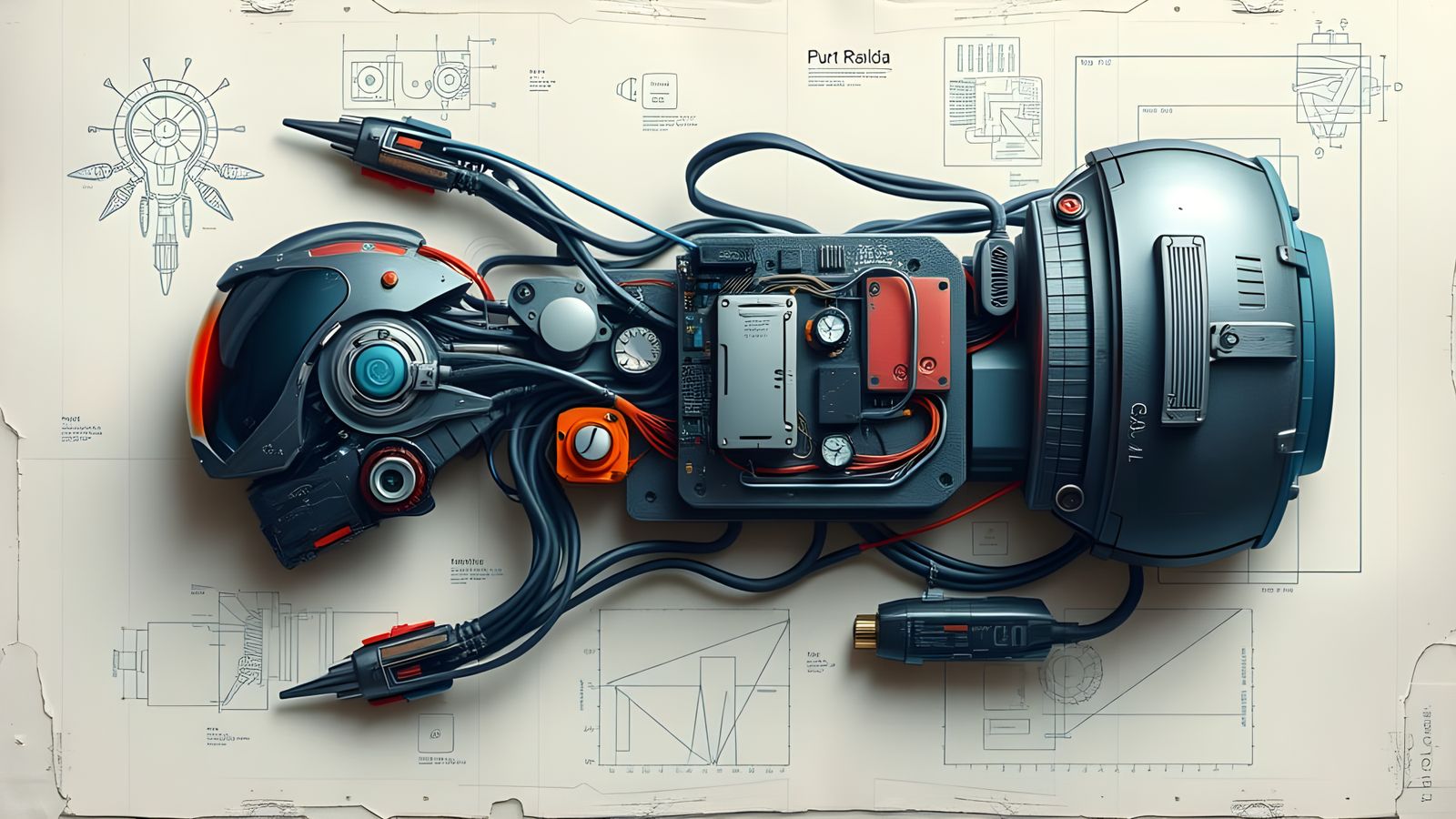 Highly Detailed Cybernetic Concept Art in Futuristic Style