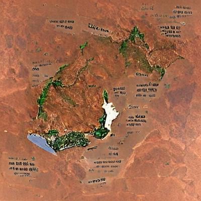 Abstract Satellite View of Australia