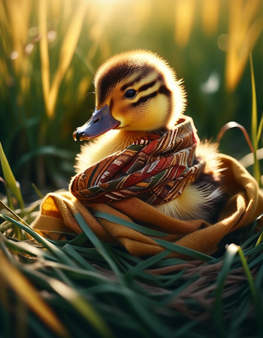 Duckling in Golden Light: A Cinematic Portrait