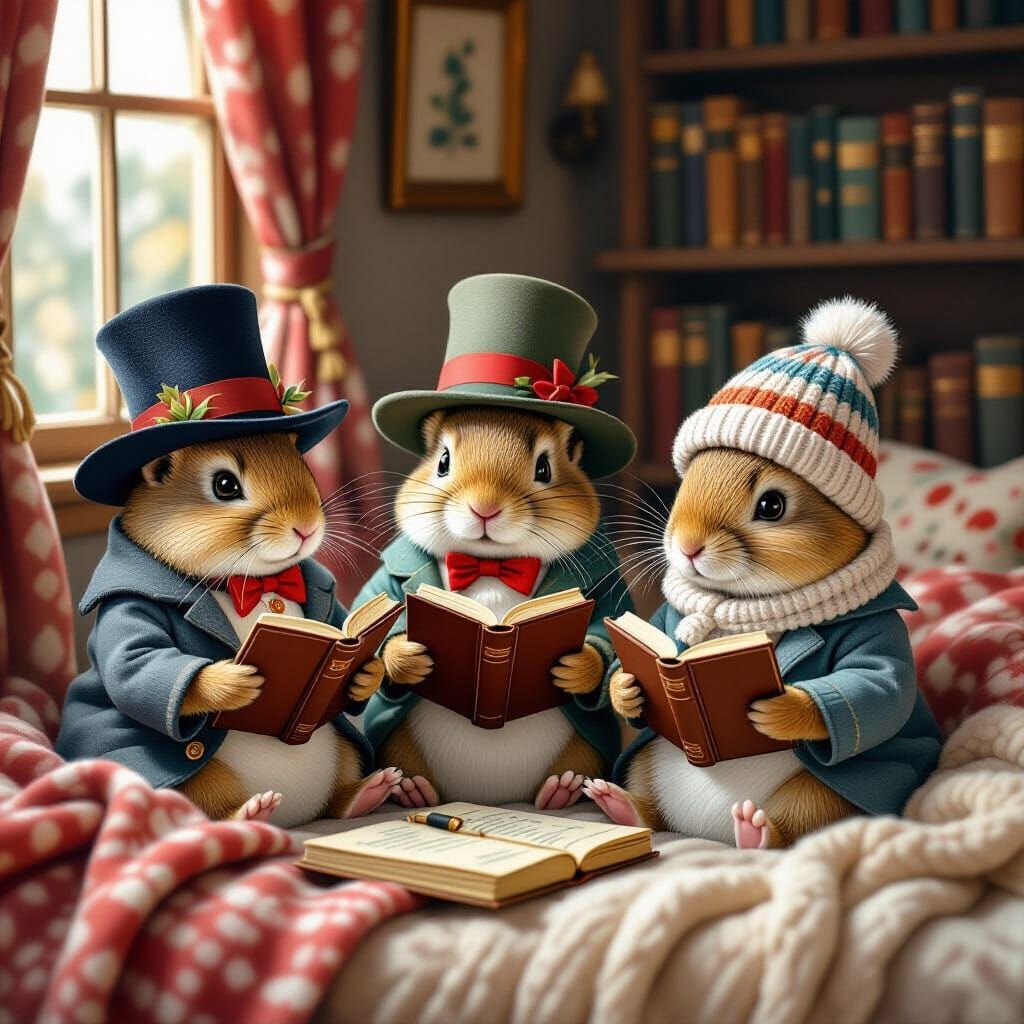 Fountain Pens' Whimsical Slumber Party as Digital Art