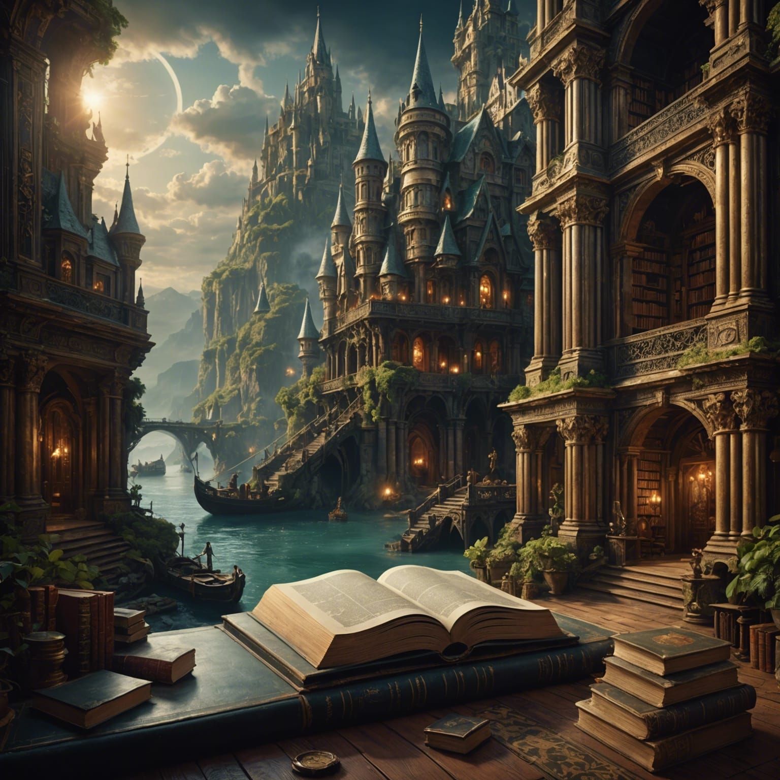 Relaxing with a book and beautiful castles