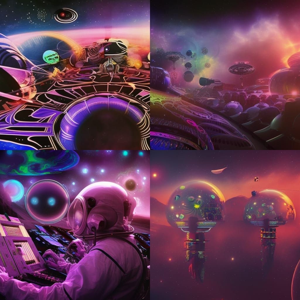 Psychedelic Astronauts Play Music in Space: Digital Art