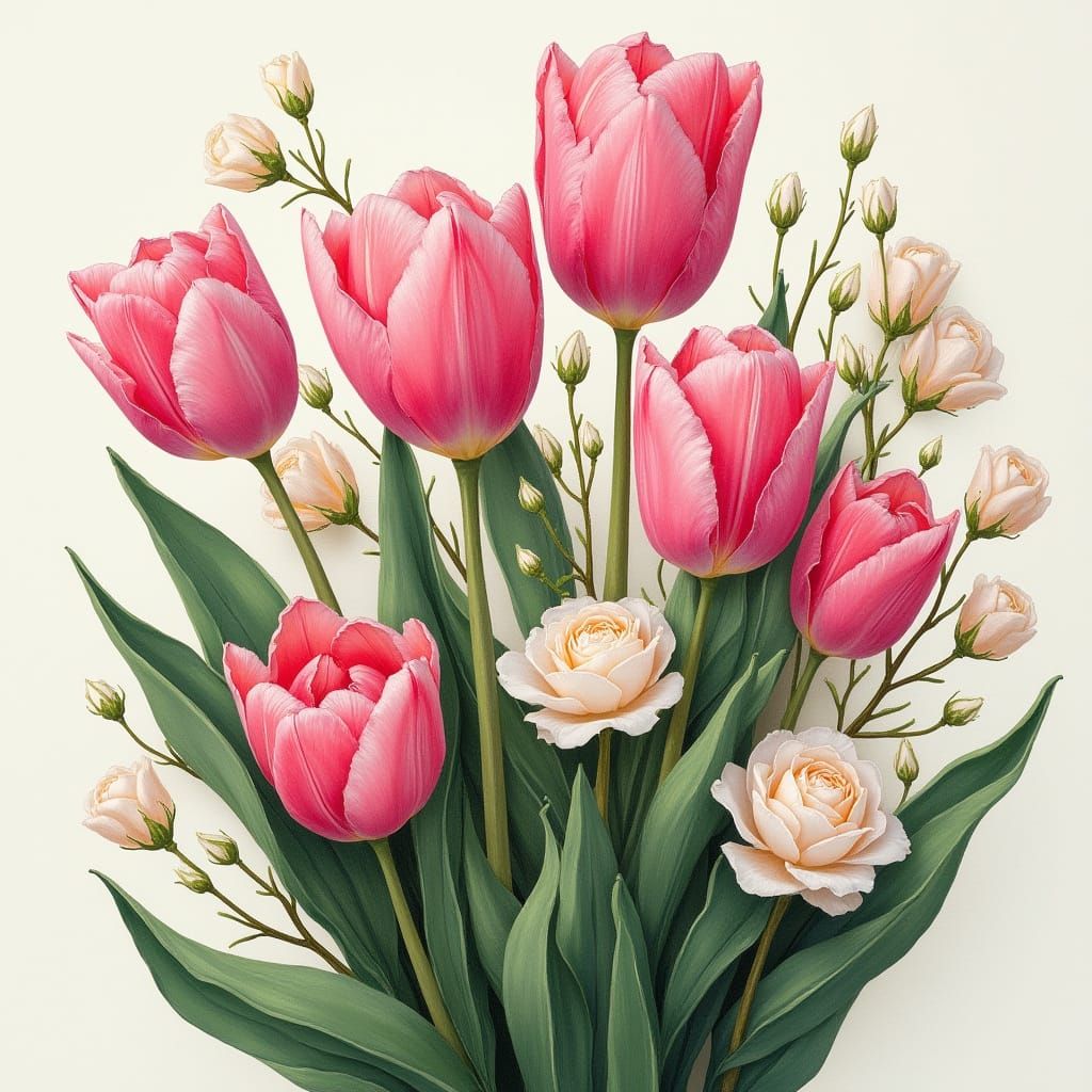 Whimsical Floral Still Life in Impressionist Style