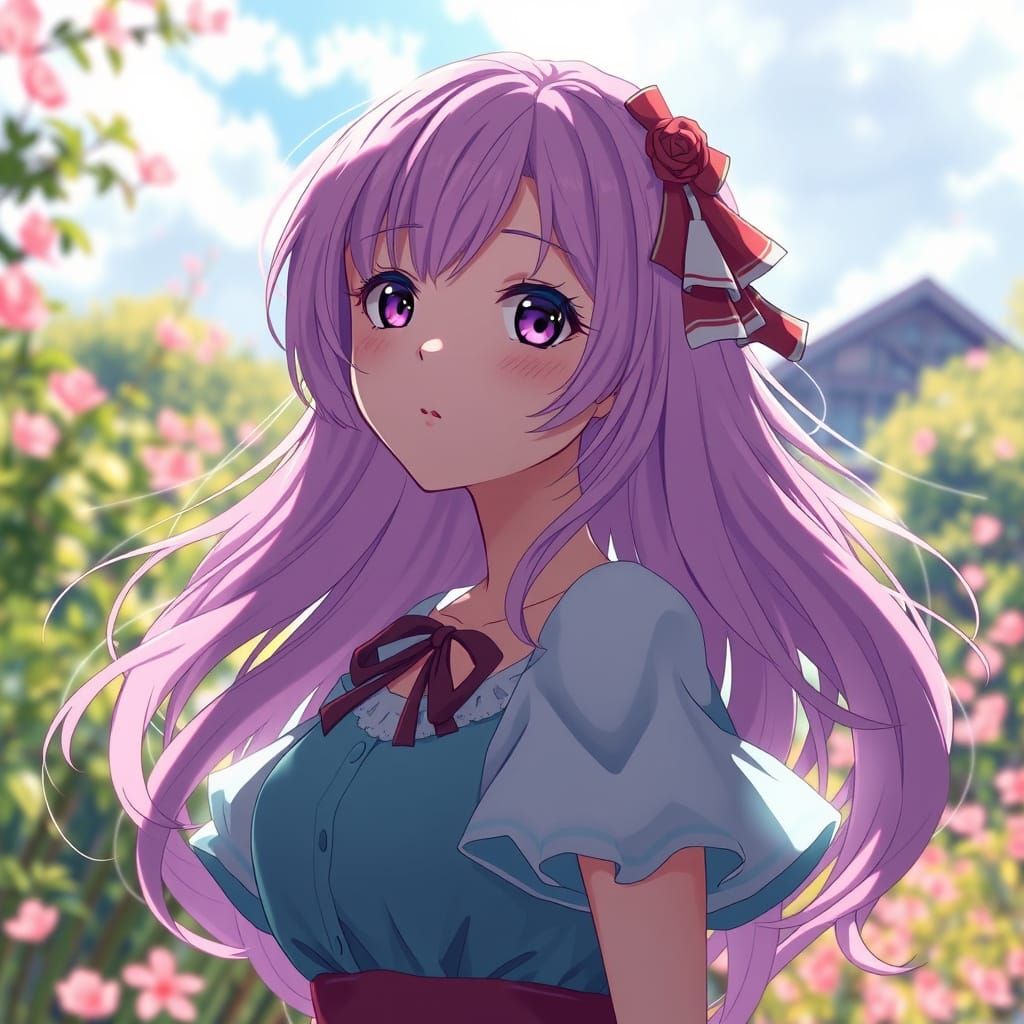 Anime-Inspired Girl in Vibrant Studio Ghibli Style