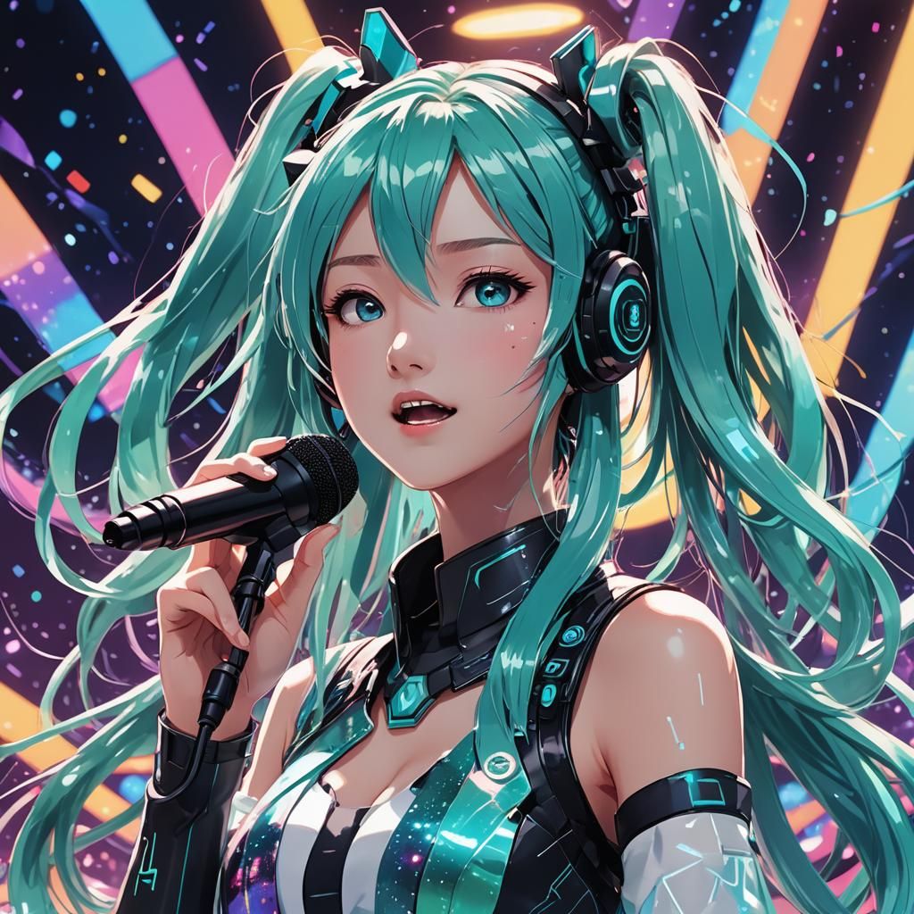 Hatsune Miku Concert in Anime Style